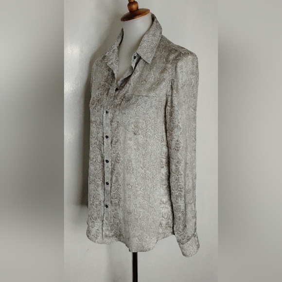 MNG REPTILE PRINT BLOUSE - Picture 4 of 11